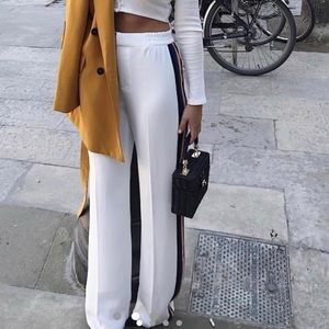 Full length wide leg Zara black trousers